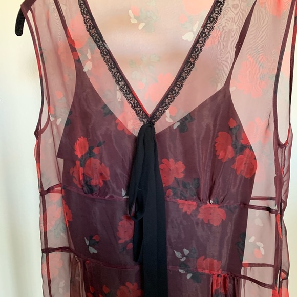 Coach Sleeveless Organza Dress in Floral Pattern - Picture 5 of 9